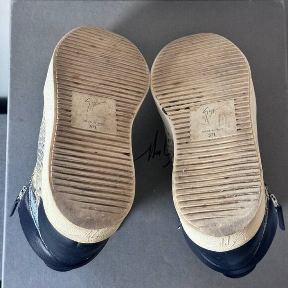 Giuseppe Zanotti Unisex Leather Snake Skin Print Sneakers - Rare Find! Size - Wo - Picture 9 of 10